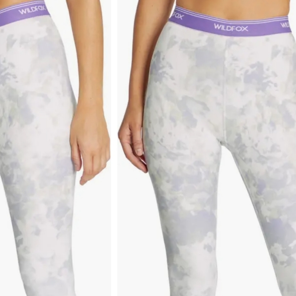 Wild Fox Ombre Tie Dye High Waist Athletic Athleisure Legging Pants NWT - Picture 3 of 15